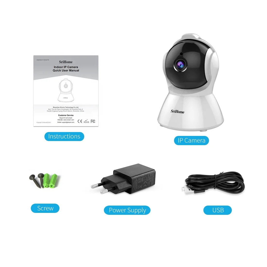 Pan Tilt Srihome Sh025 Manual Srihome SH025 AI Body Auto-Tracking