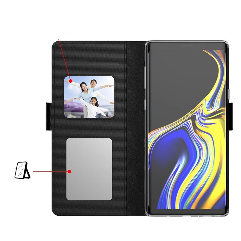 product laudtec pu tpu flip cover mobile phone case anti drop magnetic wallet card insertion protective cover for samsung galaxy s25-6