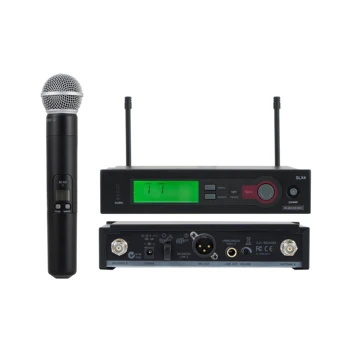 Mic SLX4 SLX24 Professional Wireless Vocal Dynamic UHF Microphone System,SLX4/Bta58A/SLX1/SM 58 Wireless Handheld Microphone