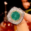 Anillo Parra verde, tamaño abierto.