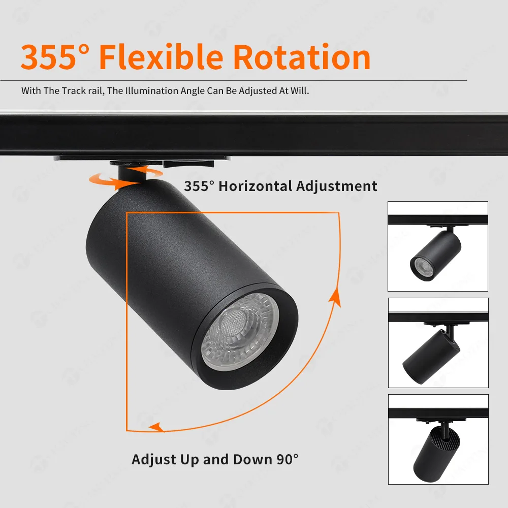 Cheap and Fine Spot Lighting Lamp Housing Commercial Ceiling Rail Linear Fixture System Adjustable Led MR16 Gu10 Track Spotlight