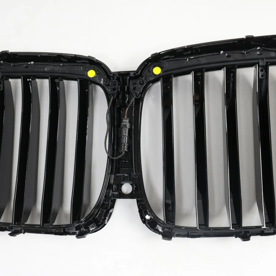 product tiypeor car double slats glossy black kidney center led mesh grille dual line front grille for bmw x5 g05 2019 932-7
