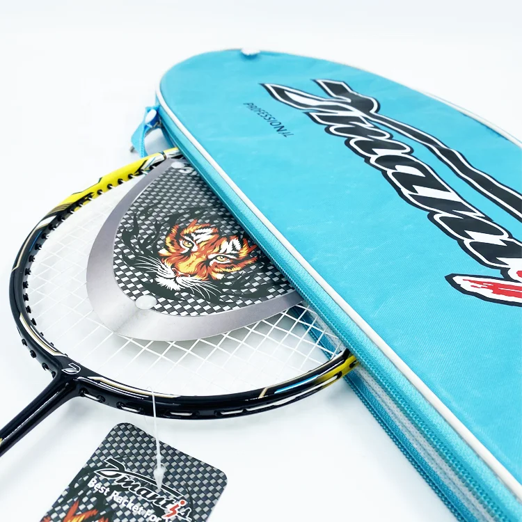 Best Cost Performance Carbon Badminton Racket Dmantis Brand Training Half Carbon Racket Badminton High Tension