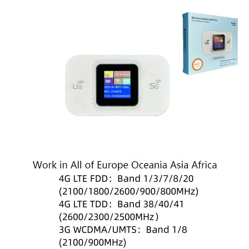 Wireless 4G Wifi Router Band B1 B3 B7 B8 B20 B38 B40 B41 Wireless Wifi Modems Pocket Mobile Wifi Hotspot
