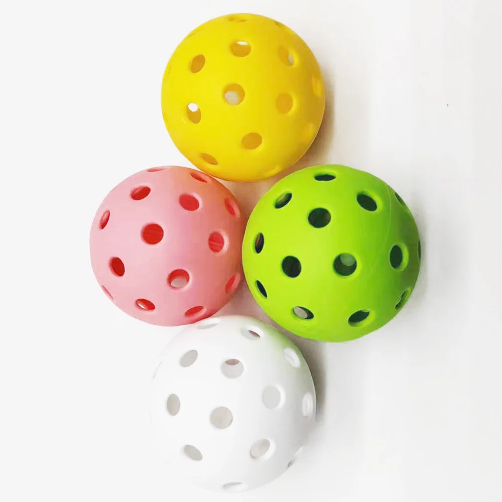 Изготовленный на заказ шарик для пиклбола одобренный USAPA полый весло занятий спортом открытом воздухе тренировочный воздушный поток светящийся мяч