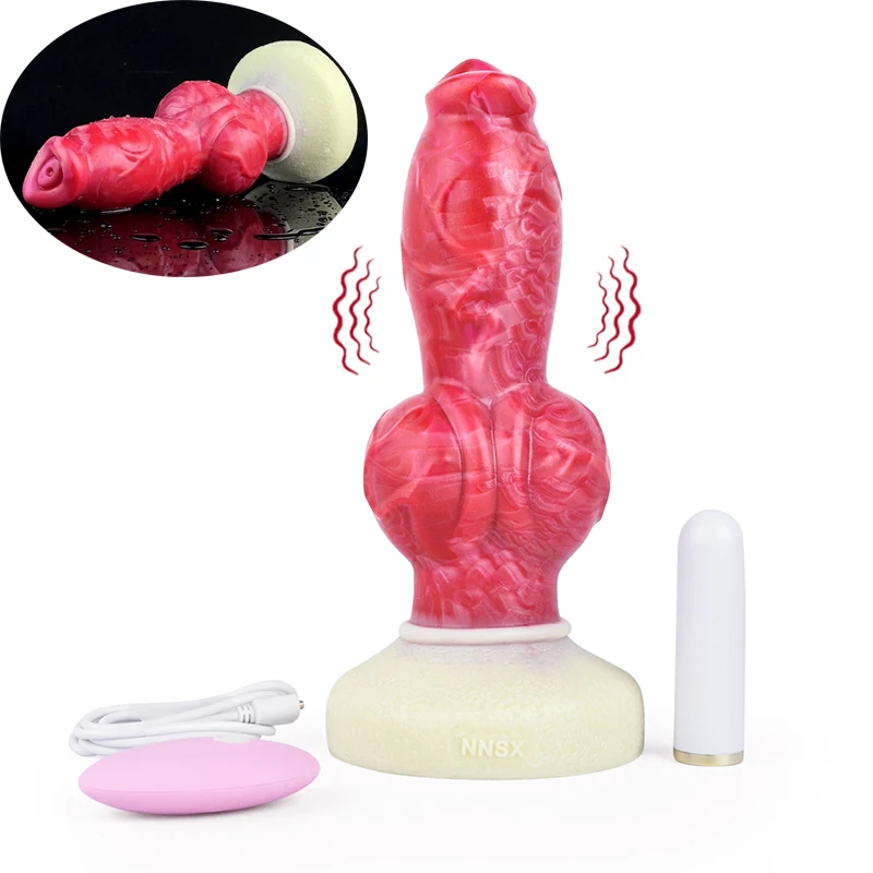 NNSX Vibrator Monster Dildo Huge Fantasy Dildo Thick, Silicone Dog Dildo  Knotted, Animal Dildo Wolf Dildo Sex Toys for Women Men