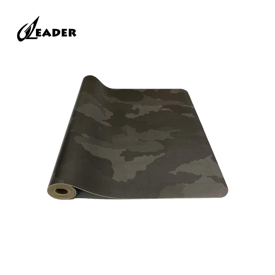 Индивидуальные дизайнерские черные коврики для йоги из полиуретана премиум класса с