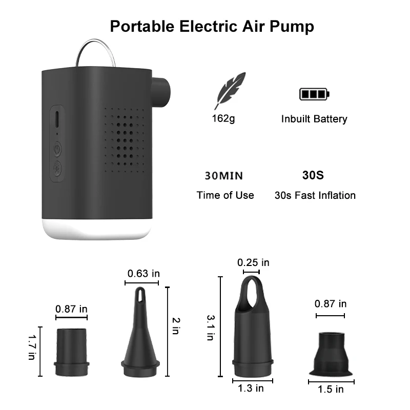Newo Hand Size Best Portable Cordless Wireless Mini Air Pump For