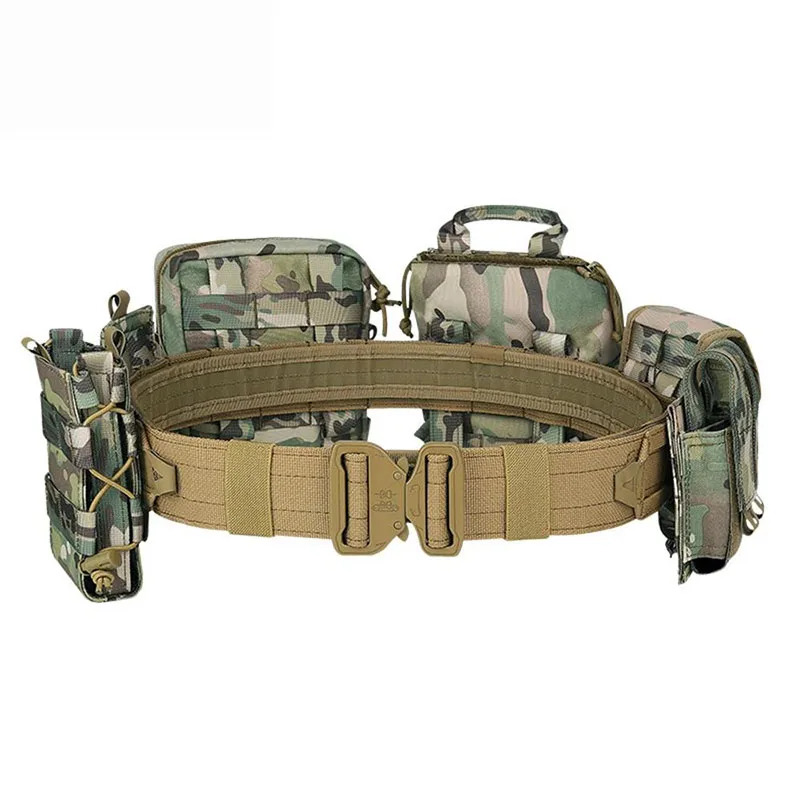 Outdoor Mountaineering Polyester Tactical Belt Outdoor Training Use Hunting Accessories Training Tactical Belts Duty Belt