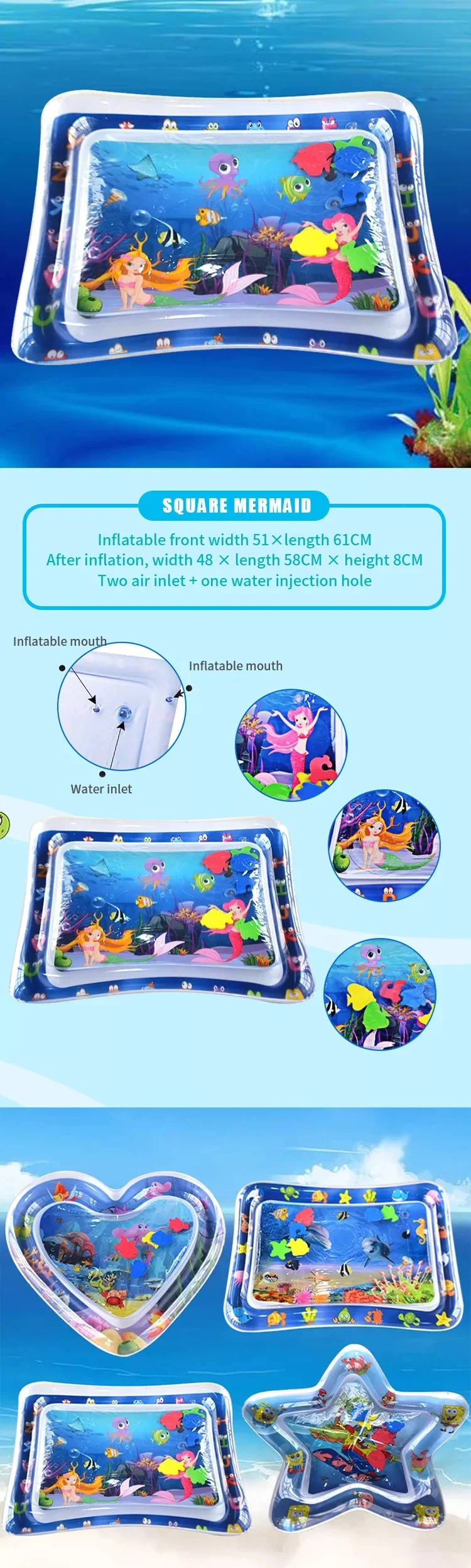 Baby Water Mat Inflatable Cushion Infant Toddler Water Play Mat for Children Early Education Developing Baby Toy Summer Toys supplier