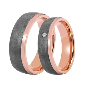 Tizti Jewelry Tantalum Jewelry Tantalum Inlay Rose Gold Plating Design Female Wedding Rings Jewelry