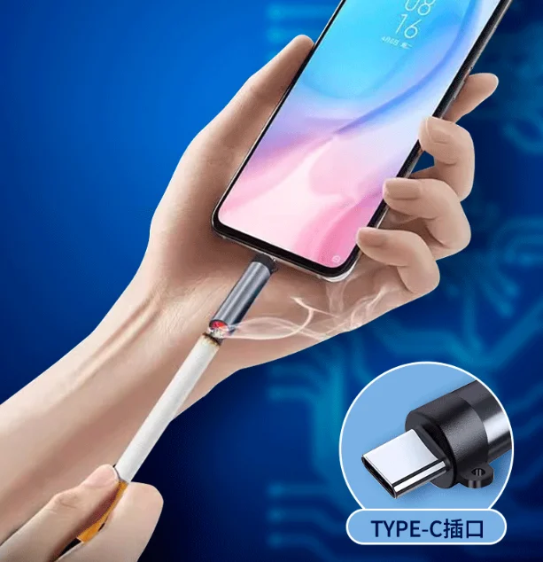 Type-C Rechargeable Mini Electric Lighter for Mobile Phones Lighter Cigarette  Lighters
