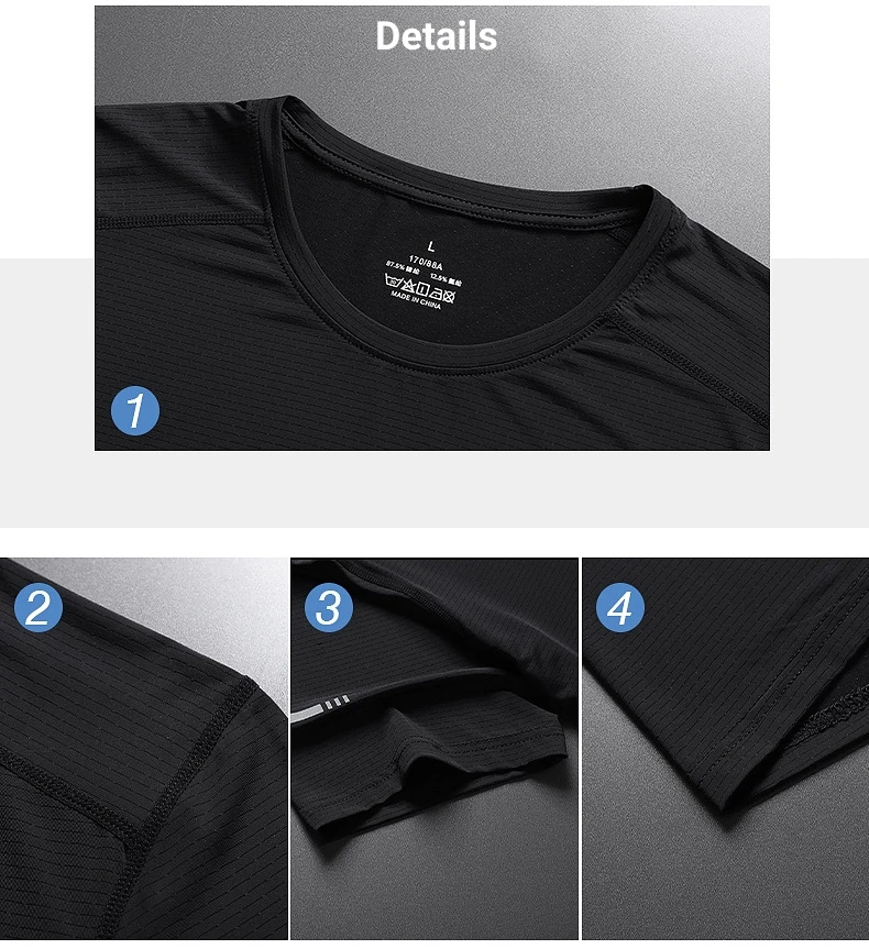 Men's Ice Cooling Fit Running T Shirts - Quick Dry & Breathable