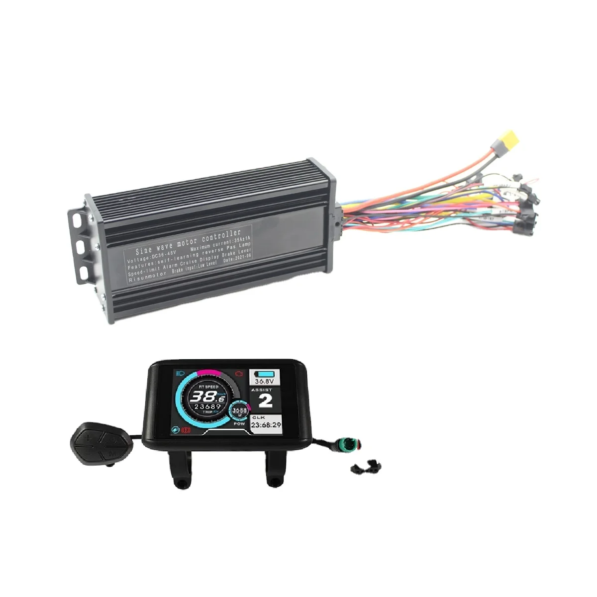 48V 52V 60В 72В 1500W-3000W 45A 3-режимный Синусоидальная волна фара для электровелосипеда в контроллер с цветной ЖК-дисплей зал или мотор