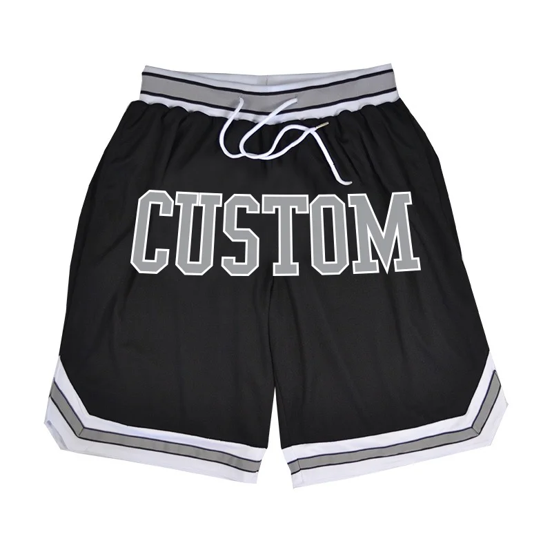 Source Custom logo dry-fit retro old school throwback polyester mesh zipper  embroidered Magic just mens don basketball shorts on m.