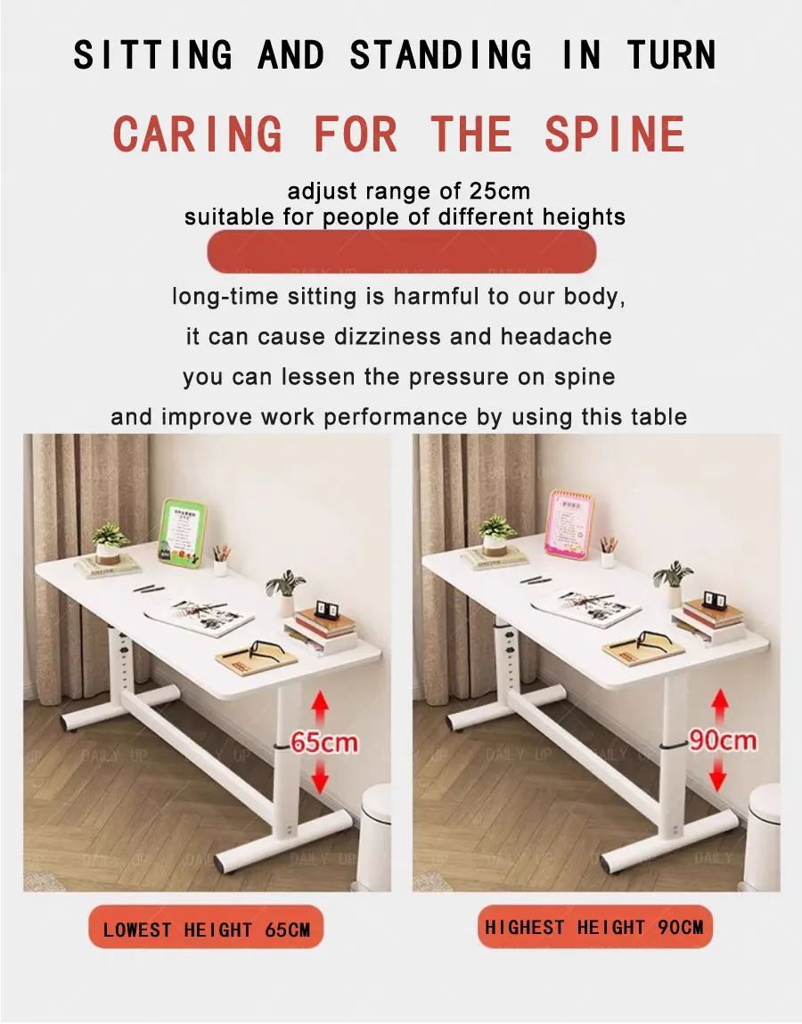 Adjustable Office Desk office table and chair set luxury office table