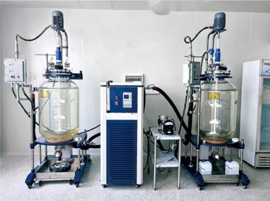 Pilot Scale Biochemical Synthesis.jacketed Vacuum 100l 150l Glass ...