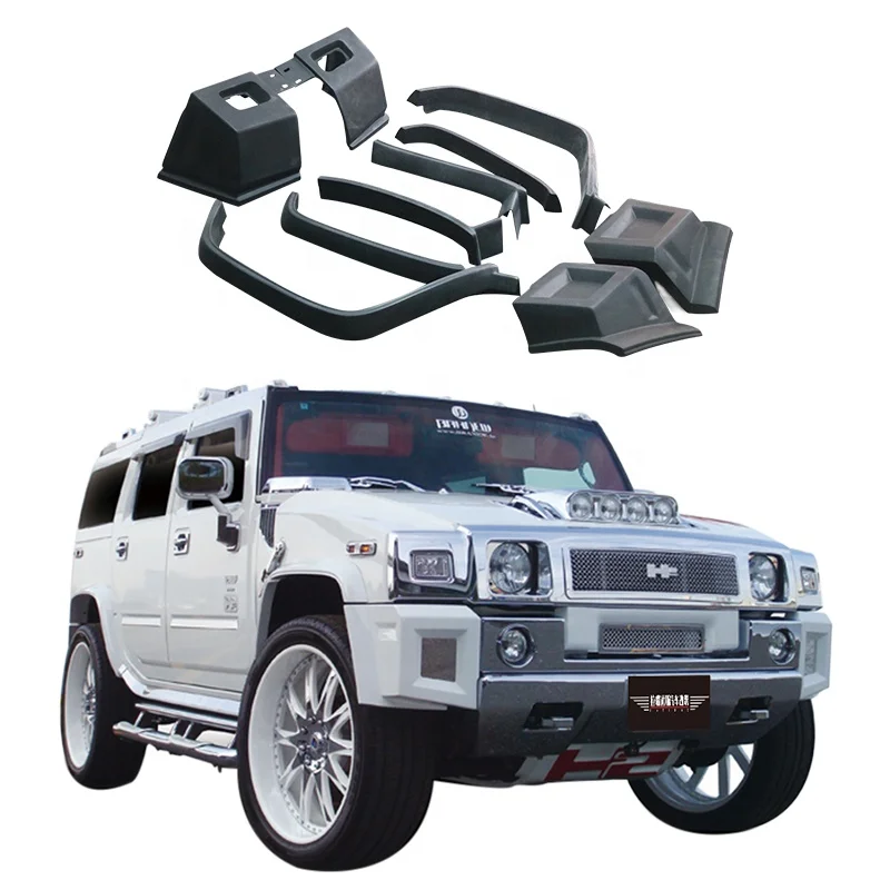 Upgraded Hummer H2 2003-2008 Wide Body Kit with Front & Rear