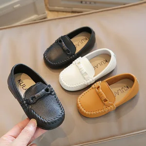 Wholesale British Styles Children's Driving Shoes Fashion New Styles Boys Smart Casual Footwear Walking Toddler Kids Dress Shoes