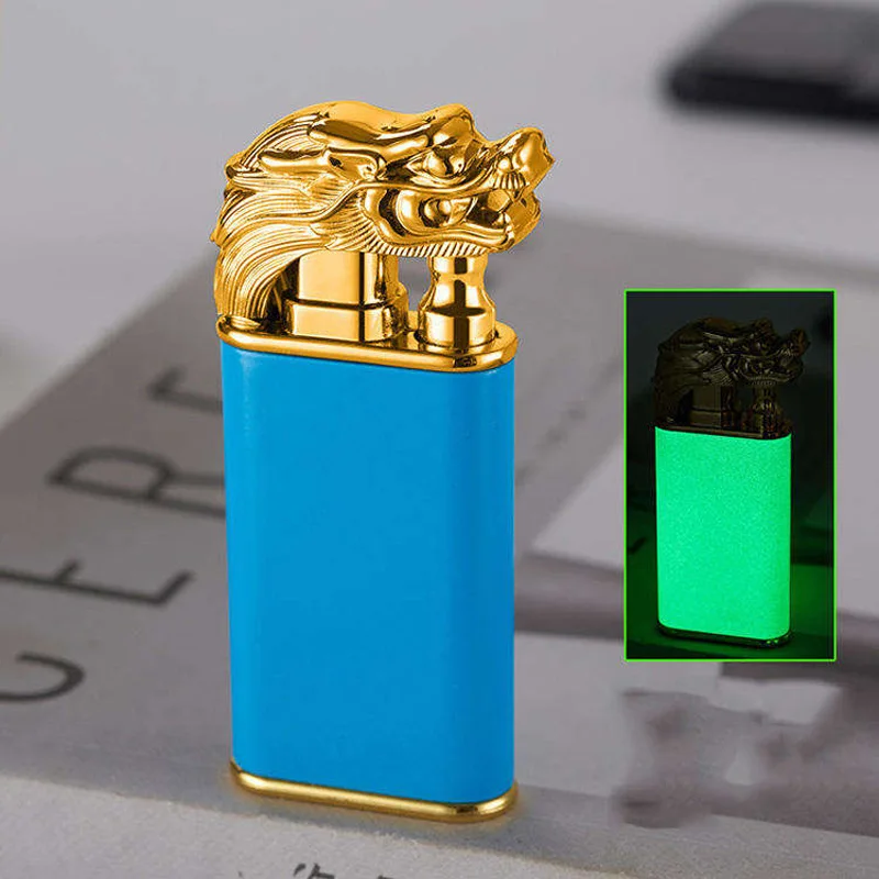 2023 Creativity Frosted Crocodile/Dolphin Model Butane Lighter Double Flame Cigarette Lighter Custom Logo