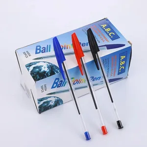 Wholesale Stock Ballpoint Pen Office Stationery1.0 Bullet Plastic Simple Ball Pen for Student & Office