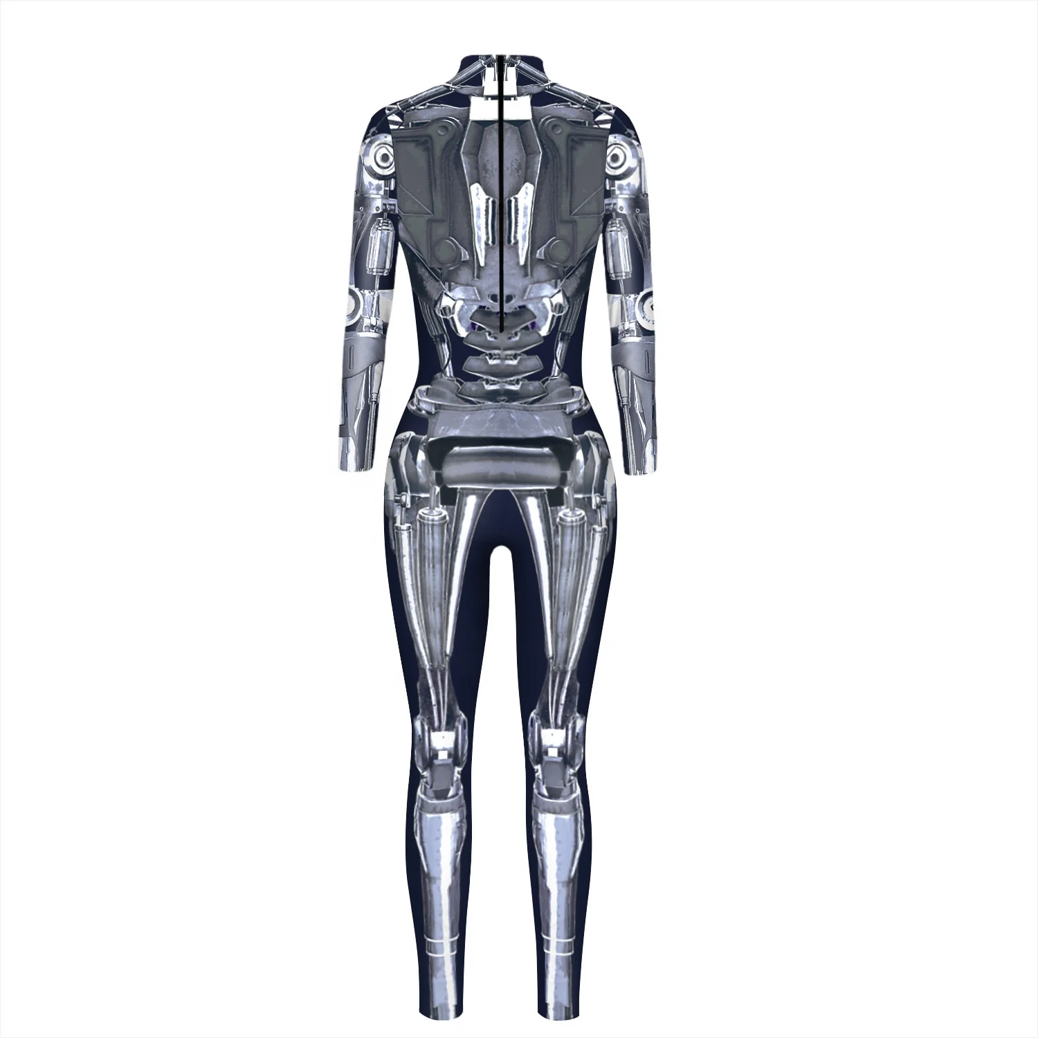 Vrouwen Mannen Robot Punk Jumpsuit Catsuit 3D Printing Cosplay Kostuums