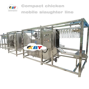 200-300bph mobile container slaughter house for chicken slaughtering