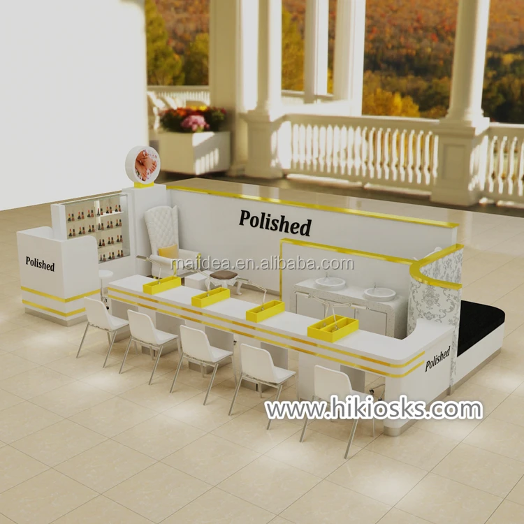 Arredamento di Lusso Personalizzato per Nail Bar, Design 3D, Moderna  Postazione per Manicure, Chiosco per Pedicure