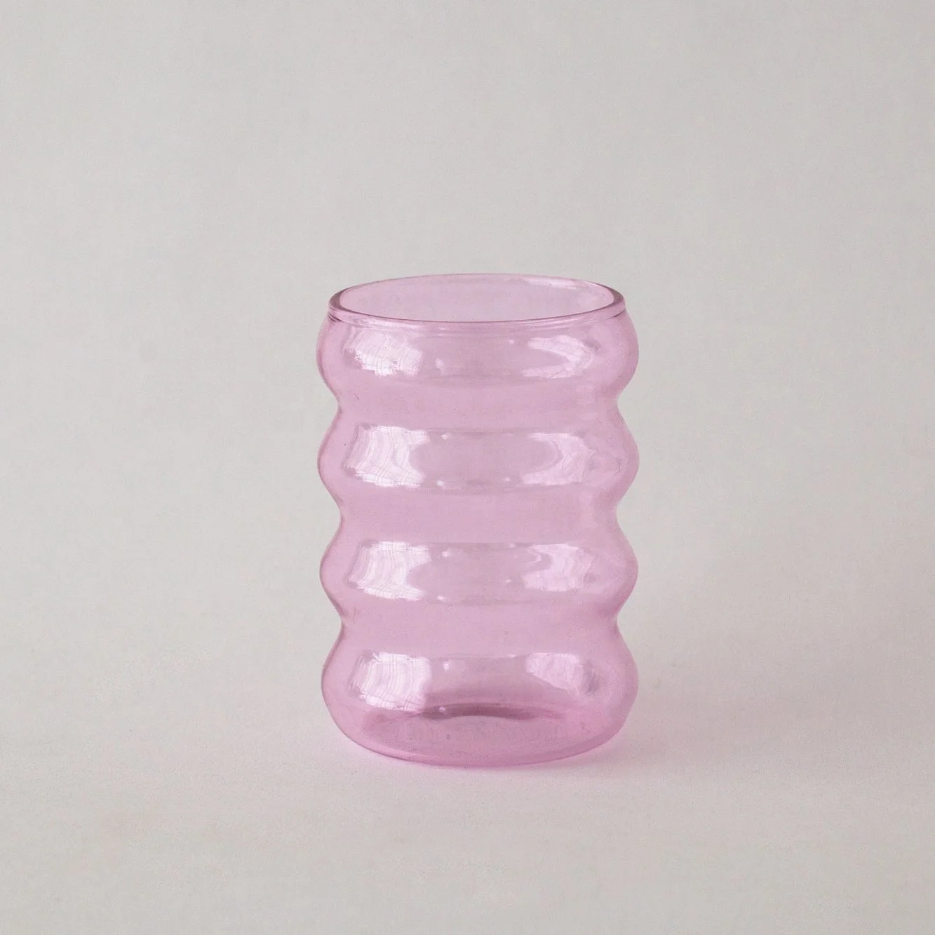 Custom Made Different Colored Borosilicate Ripple Glass Mugs Cups for Wine Juice Drinking