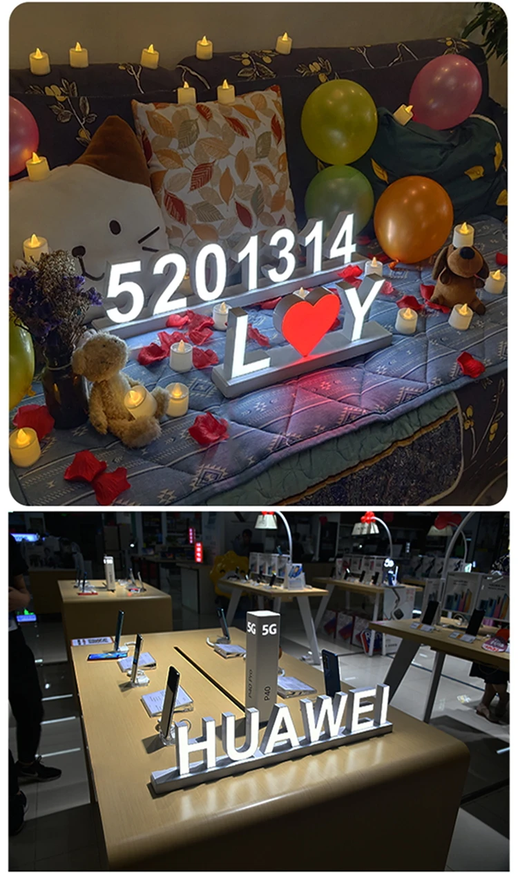 ABCMIX Magnetic LED Alphabets, Counter Display DIY LED Letter, Numbers ...