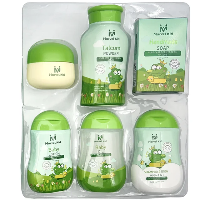Wholesale Private Label Natural Organic Moisturizing Nourishing Six Pieces Baby Bath Set