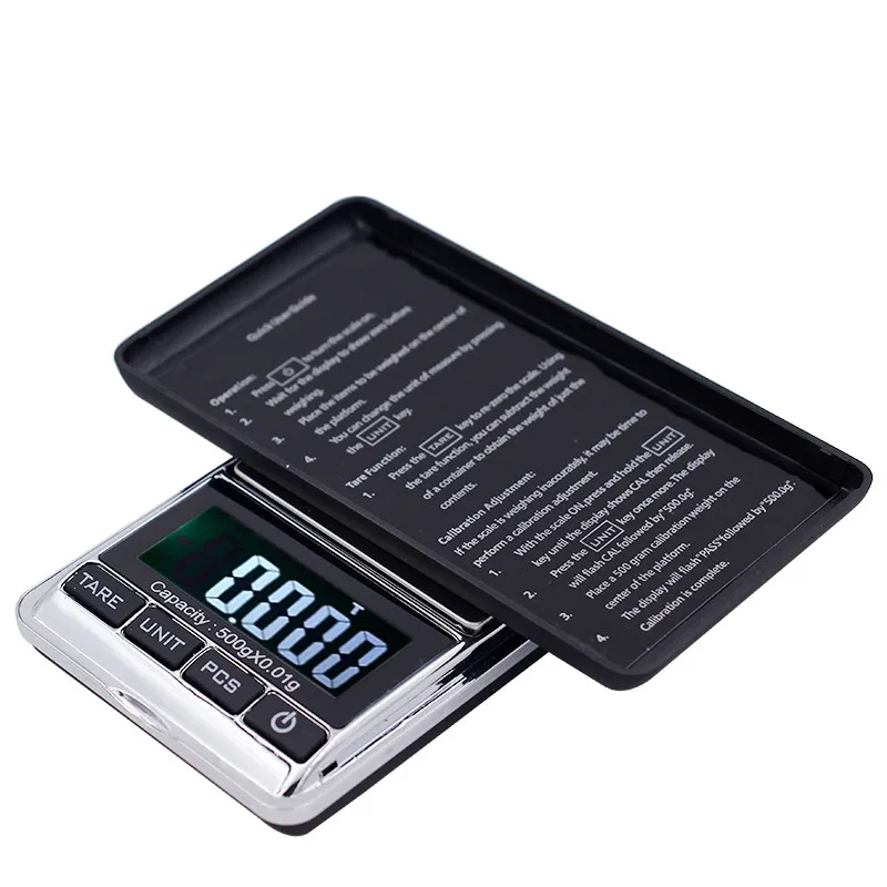 1pc 500g/0.01g Pocket Scale, Portable Tools Box Jewelry Scale With