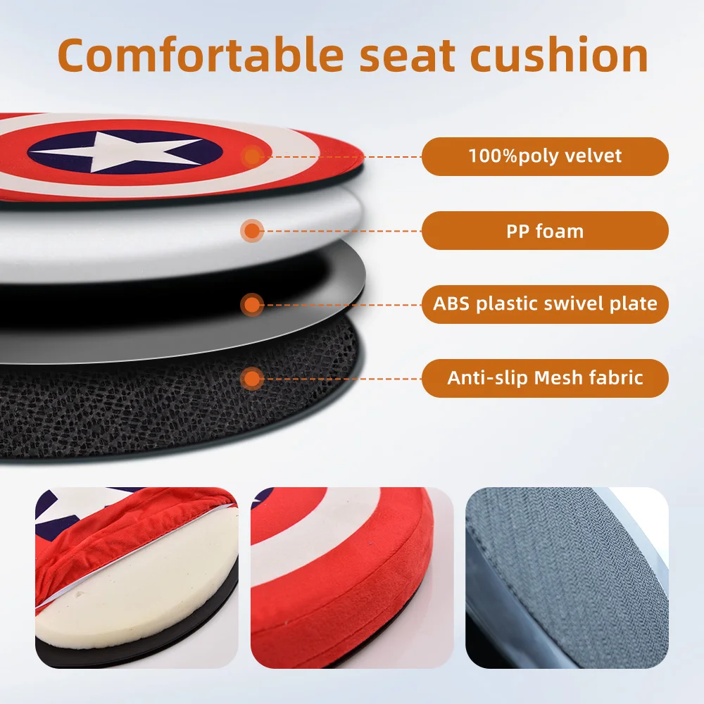 Round 40cm Swivel Seat Cushion, 360 Rotating Pad for Home Office Yoga - product detail 4