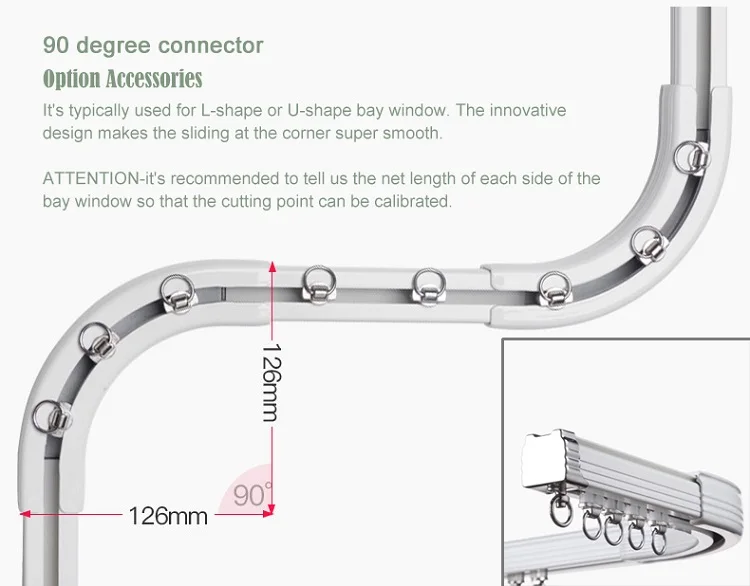 Zshine Curtain Track Single Track Heavyduty Curtain Valance Rails