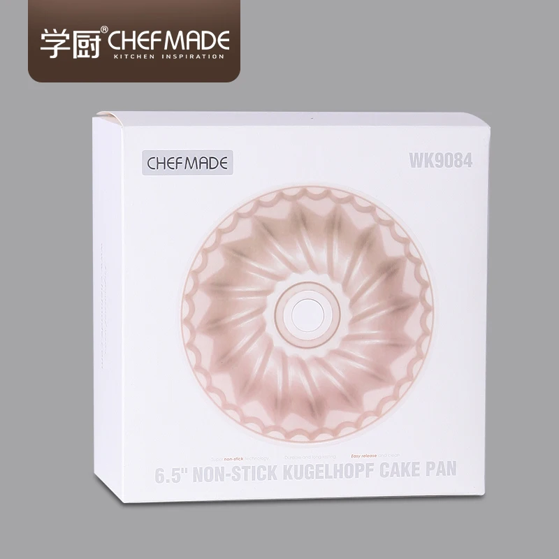 CHEFMADE Tube Cake Pan, 6.5-Inch Non-Stick Vortex-Shaped Tube Pan