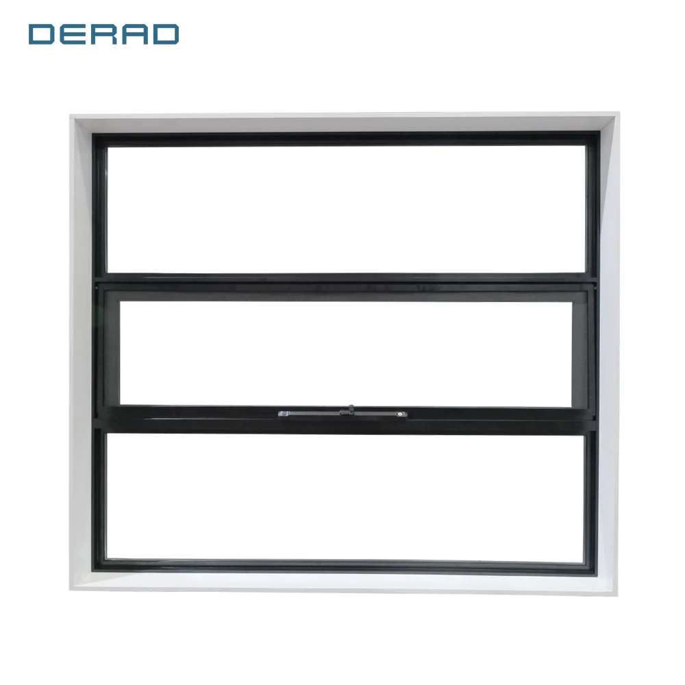 Australian style standard balcony bathroom double chain winder opening aluminium windows customized color aluminum awning window supplier