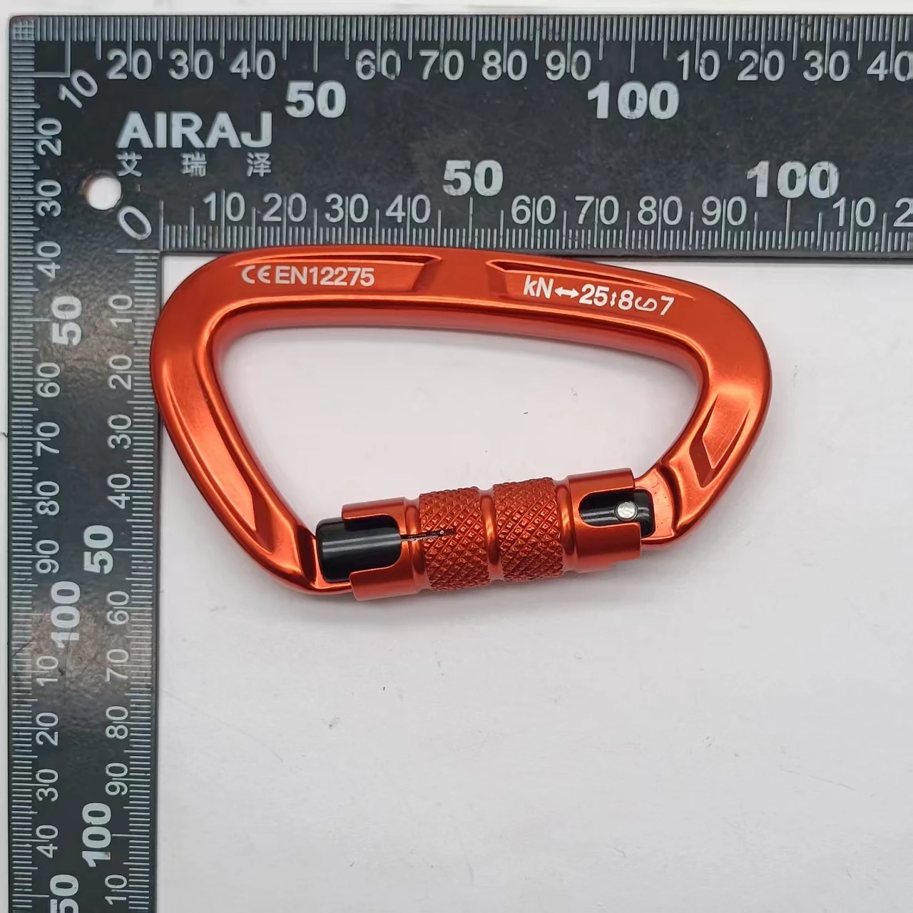 25KN Safety Aluminum Hook Aviation Aluminum Auto Locking Carabiner for Climbing,Hanging,Hammock