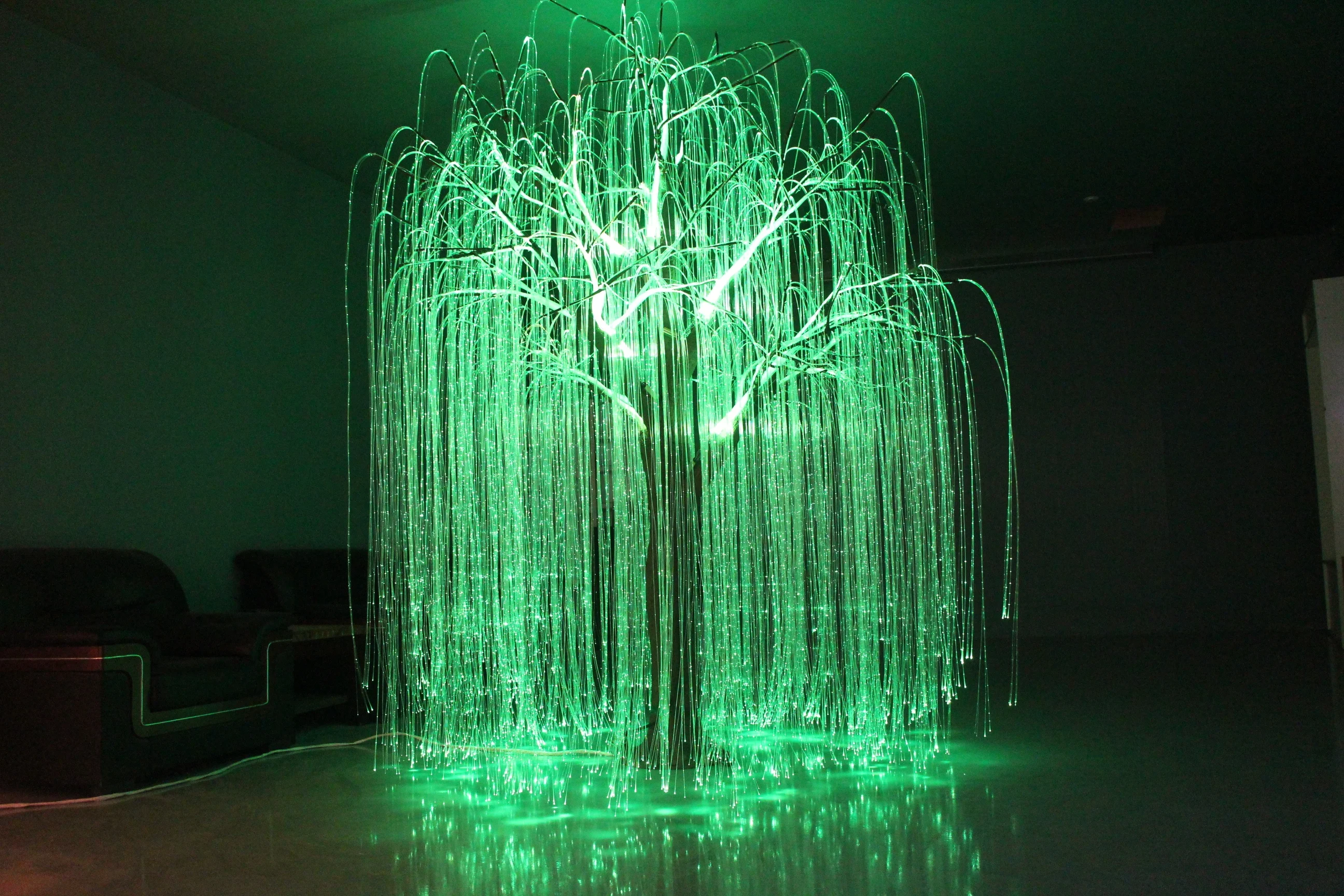 Fiber Optic Lighting Trees LED 1.0mm 600pcs 3m Fibers Sparkle Light Kits Avatar Trees Landscape RGB Light Decorative Christmas