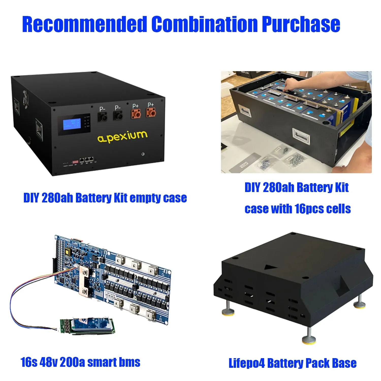  48V 150A 16S Smart BMS Communicate with Inverters for Solar Lifepo4 Home Battery Pack  Battery Management System