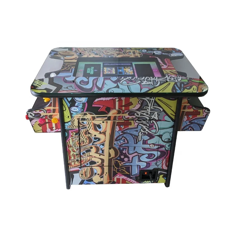 Coin Operated 2 Players Face to Face Play Arcade Pinball Cocktail Table Arcade Folding Cocktail Table