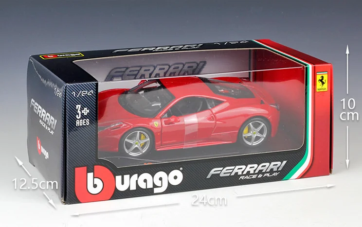 Bburago 1:24 Ferrari Race and Play 458 Italia, Multi Color 