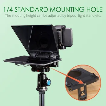 FEELWORLD TP2A Portable 8-inch Teleprompter Supports up to 8" Smartphone/Tablet Prompting Smartphone DSLR Shooting with Remote detail image