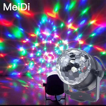 The most popular disco stage effect lights LED voice activated 7 color magic ball lights home party decorative lights