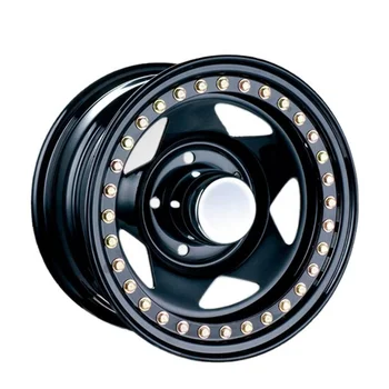 Black Five Star Steel Wheel 15x8 6x139.7 Offroad Beadlock Wheels 4x4