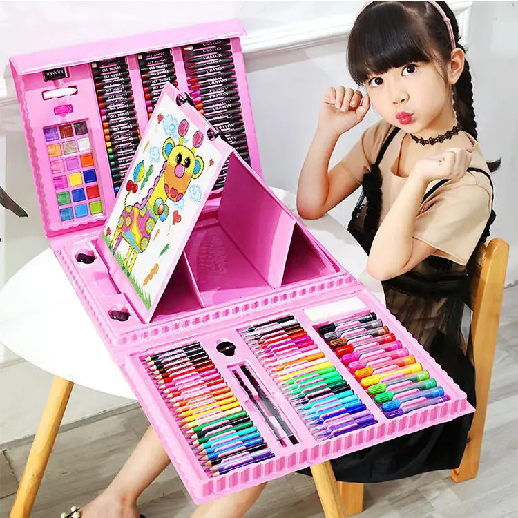 208pcs Kids Art Painting Set Stationary Drafting Supplies for Creative  Imagination