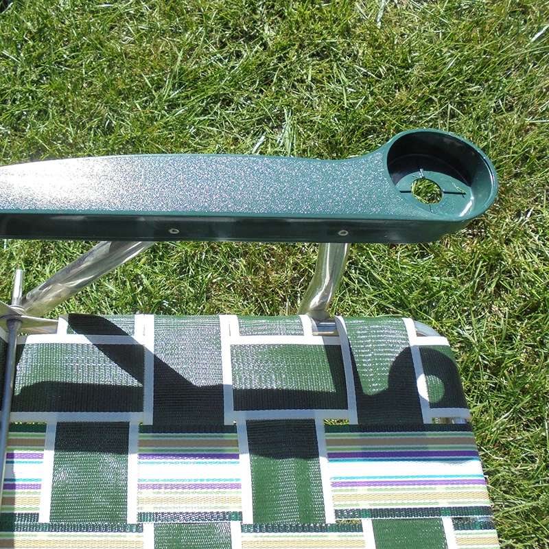 DIY Nylon Webbing Outdoor Customize Aluminum Metal Frame Webbed Beach Lawn Chairs Folding Web Patio Chair
