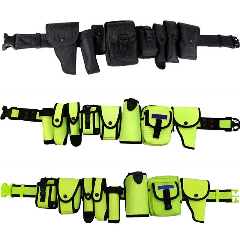 Camping Lightweight Practical Multifunctional Tactical Hunting Belt Security Duty Belt With Holster Flashlight Pouch Sets