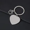 30mm heart-shaped cat paw hollow (Silver)