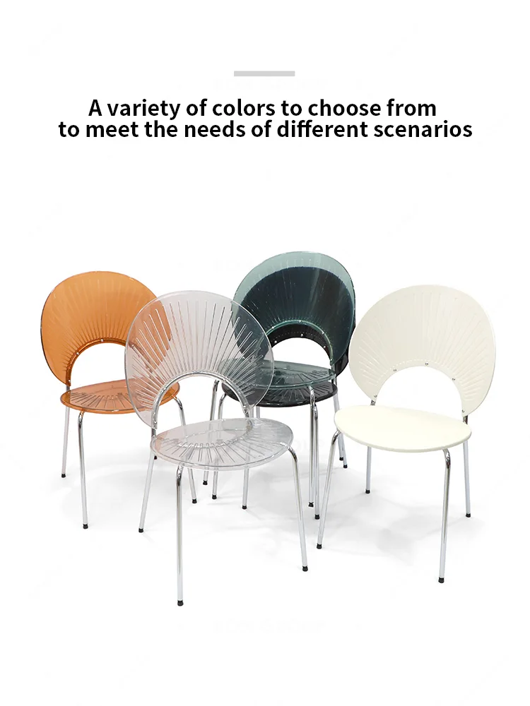 Lightweight Waterproof White & Black Chair ABS Acrylic Stackable Home Furniture for Events Parties Hotels