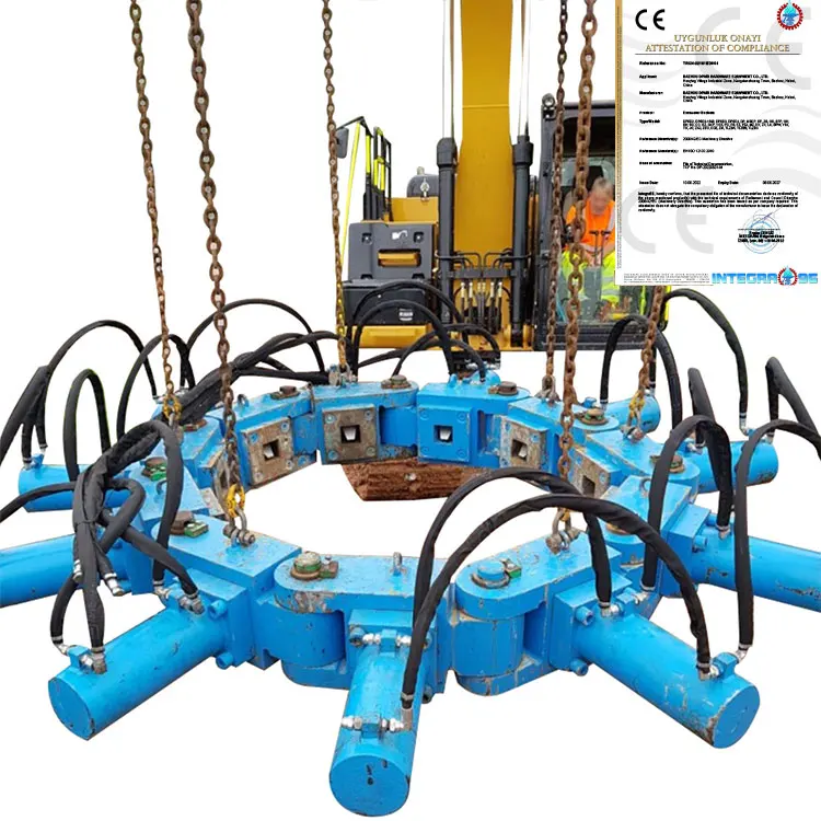 Pile Head Breaking Machine for Cutting Concrete Foundation 13 Modules Hydraulic Concrete Pile Crusher Could Break 2m Piles